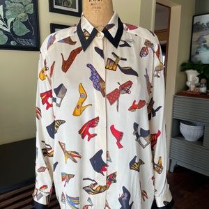 Nancy Heller 100% silk blouse